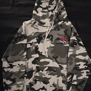 JNCO Black and Gray Camo Hoodie
